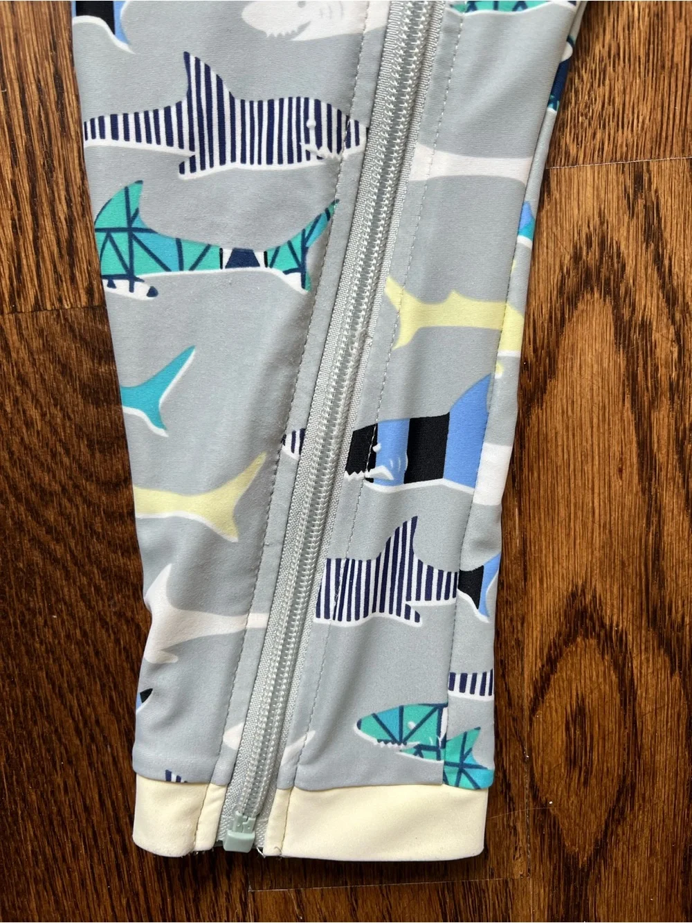 SwimZip Gray Shark-Print 2T One-Piece Rashguard UPF 50